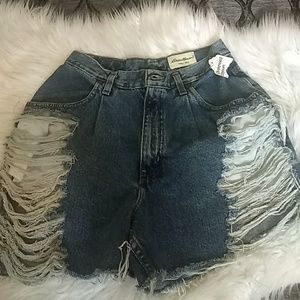 Distressed Denim Shorts